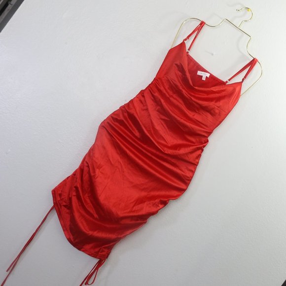 Better Be Drape Neck Mini Scrunch Dress - Picture 1 of 9